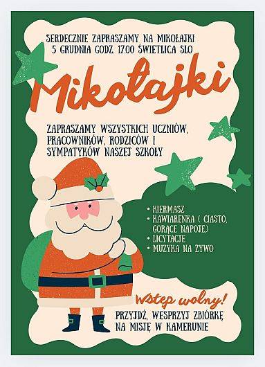 Obraz Zaproszenie na Mikołajki SLO