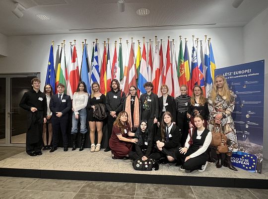 Uczniowie SLO w Parlamencie Europejskim w Luksemburgu