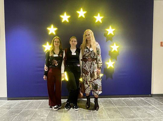 Uczniowie SLO w Parlamencie Europejskim w Luksemburgu.