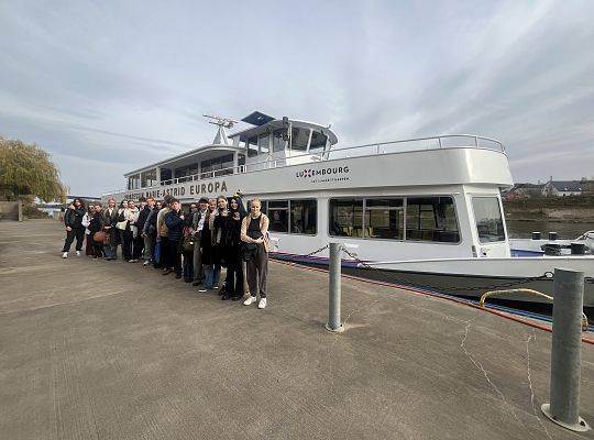 Uczniowie SLO w Parlamencie Europejskim w Luksemburgu.