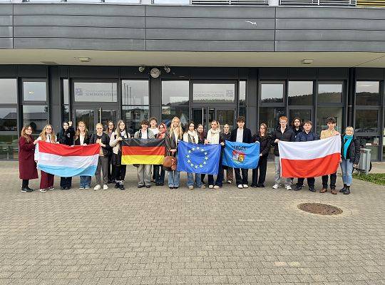 Uczniowie SLO w Parlamencie Europejskim w Luksemburgu.