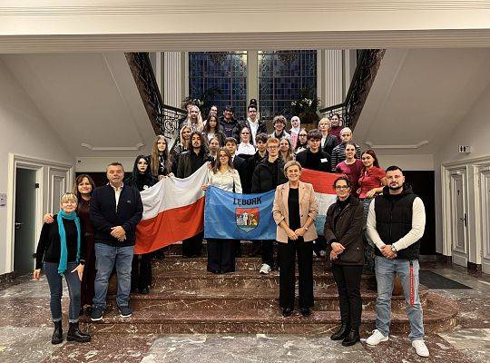 Uczniowie SLO w Parlamencie Europejskim w Luksemburgu.