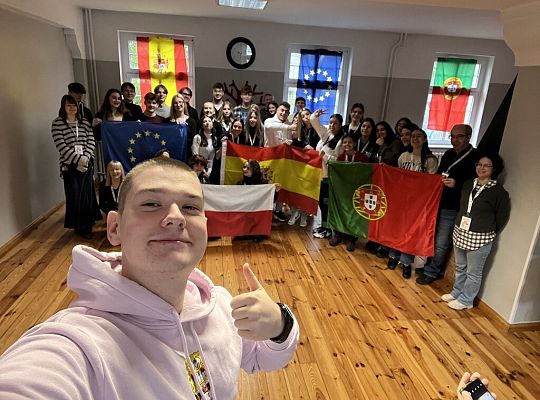 Lębork - Erasmus+ w SLO, goście z Hiszpanii i Portugalii 02.2023