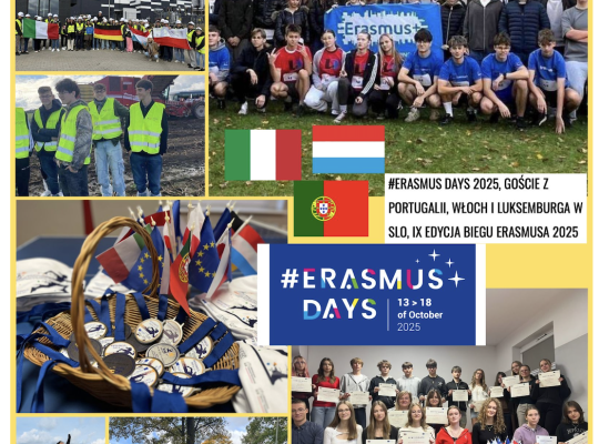 #Erasmus Days 2025, goście z Portugalii, Włoch i Luksemburga w SLO, IX Edycja Biegu Erasmusa 2025
