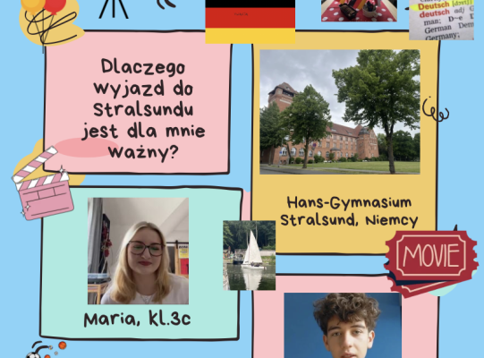 Maria i Borys, kl .3c - Stralsund, Niemcy, nasza filmowa motywacja