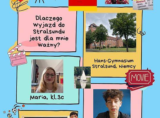 Maria i Borys, kl .3c - Stralsund, Niemcy, nasza filmowa motywacja