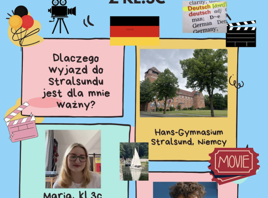 Maria i Borys, kl .3c - Stralsund, Niemcy, nasza filmowa motywacja