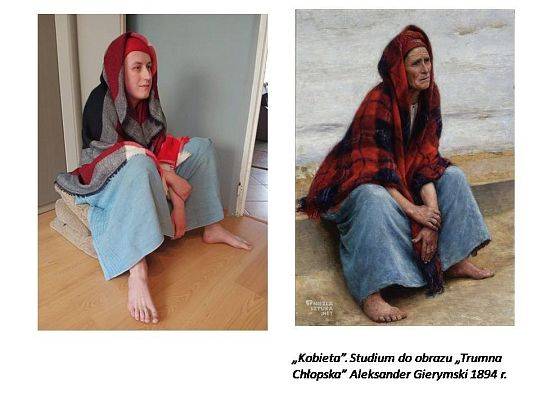 Marceli Wodzyński kl. IIG - Aleksander Gierymski Kobieta. Studium do obrazu „Trumna Chłopska”  |  1894