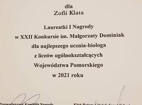 XXII Konkurs o Nagrodę im. Małgorzaty Dominiak